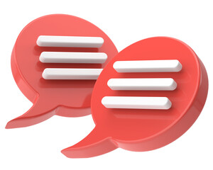 Live chat icon. 3D illustration.