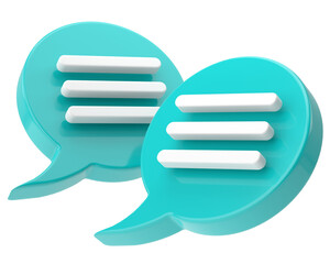 Live chat icon. 3D illustration.