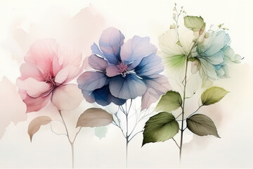 flowers watercolor