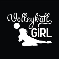 Volleyball Girl Player Silhouette Sport Gift