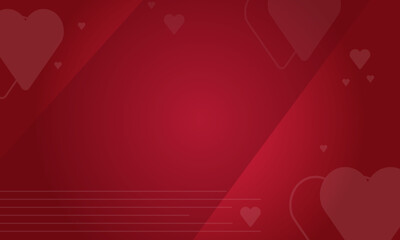 Red Background Valentine Theme Vector