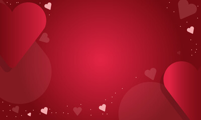 Red Heart Valentine Theme Background Texture Vector