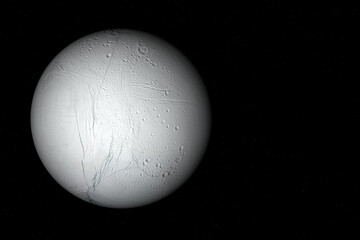 Enceladus, the moon of Saturn - Solar System © BreizhAtao