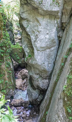 Natursehenswürdigkeit Tolminer Klammen im Triglav Nationalpark in Slowenien