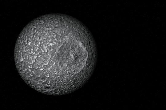 Mimas, the moon of Saturn - Solar System