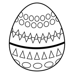 Clipart text Easter eggs Set 1-2 BW