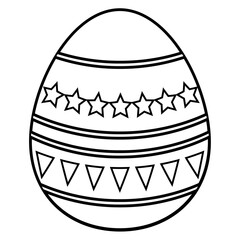 Clipart text Easter eggs Set 1-3 BW