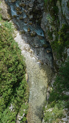 Natursehenswürdigkeit Tolminer Klammen im Triglav Nationalpark in Slowenien
