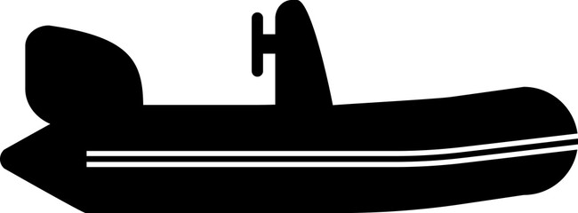 Zodiac boat, inflatable icon, transparent backgrounds