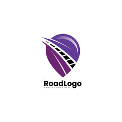 Road logo design template