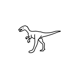 Obraz na płótnie Canvas Dinosaur Line Icon