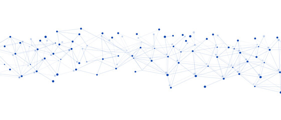 Navy blue network. Abstract connection on white background. Network technology background with dots and lines for desktop. Ai system background. Abstract concept. Line background, network technology