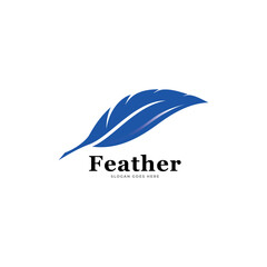 Fototapeta na wymiar feather logo icon design vector illustration symbol.