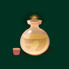  potion vector game object, glass, bottle