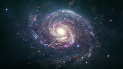 Fototapeta na wymiar The Beauty of the Milky Way, A Spiral Galaxy Illustration. Generative AI