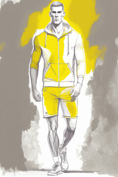 Sportswear top fashion illustration