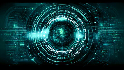 Fototapeta premium Abstract Technology Background - Networking - Sphere - Generative AI