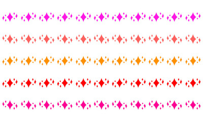 キラキラのラインの赤系セット