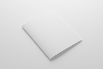 US Letter Brochure Catalog White Blank 3D Rendering Mockup