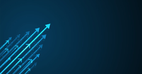 Abstract arrow direction. Technology background