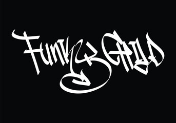 Graffiti tag word of FUNKY CHILD