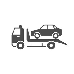 Car evacuation service glyph icon