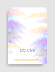 Bright vector colorful watercolor background for poster, brochure or flyer