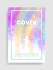 bright vector colorful watercolor background for poster, brochure or flyer