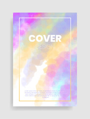 bright vector colorful watercolor background for poster, brochure or flyer