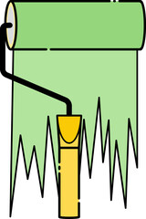 illustration of a paint roller on a transparent background