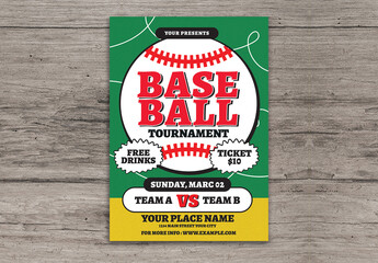Retro Baseball Tournament Flyer