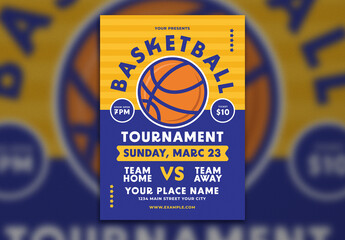 Retro Basketball Tournament Flyer