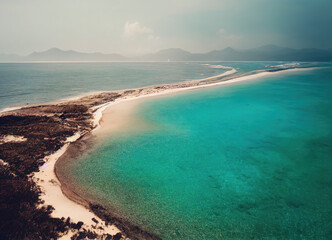 beautiful dramatic beach with ocean waves