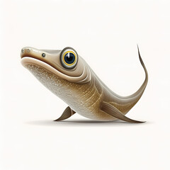 illustration_of_funny_Eel_fish_isolated_on_white