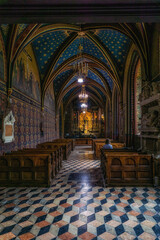 Fototapeta na wymiar Interior of church of St. Francis of Assisi , Krakow, Poland