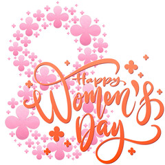 International womens day illustration. 8 march womens day celebration background
