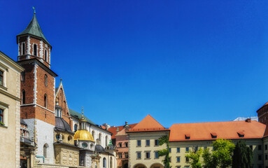 Fototapeta na wymiar Wawel Castle, Krakow, built by King Casimir III the Great