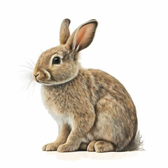 Obraz premium Rabbit Animal Isolated White