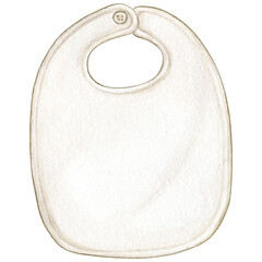 Watercolor baby bib illustration