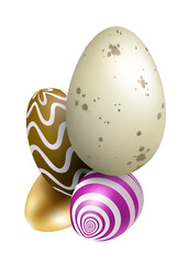 Garland composition with magnificent Easter eggs.