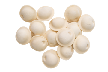 Dumplings frozen dough and meat products, isolated, transparent background, PNG.