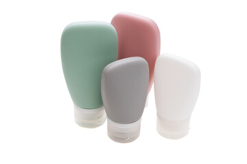 Rubber tube for cosmetics and cream, insulated, transparent background, PNG.