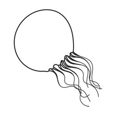 Fototapeta premium Jellyfish vector icon.Outline vector icon isolated on white background jellyfish.