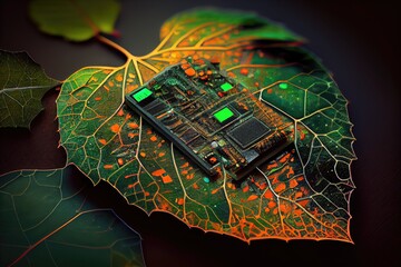 Green environment technology concept. generative ai	