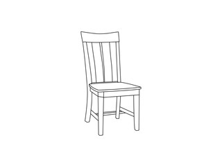 black and white chair vector design and line art. chairs isolated white background. black and white chair vector images.