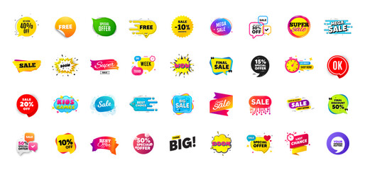 Discount offer tag banners. Price deal sale stickers. Black friday special offer tags. Sale bubble coupon. Promotion discount banner templates design. Promo offer sticker. Flash deal badges. Vector