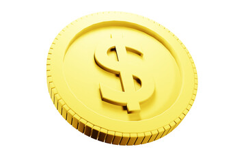 dollar gold coins isolated 2