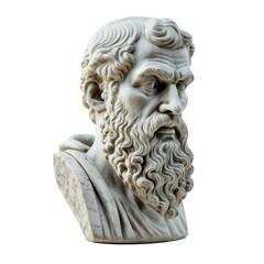 Illustration einer Statue, B&uuml;ste aus Marmor - Generative AI