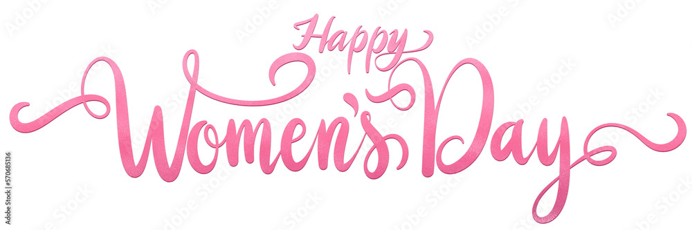 Wall mural happy womens day text typography - Wall murals