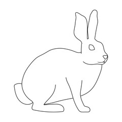 Rat vector icon.Outline vector icon isolated on white background rat.